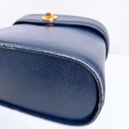 Valentino Garavani Vanity Bag Hand Bag Tote Purse 2way Navy Authentic