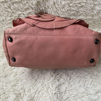 Valentino Garavani Hand Shoulder Bag Tote Purse 2way Leather Pink Authentic