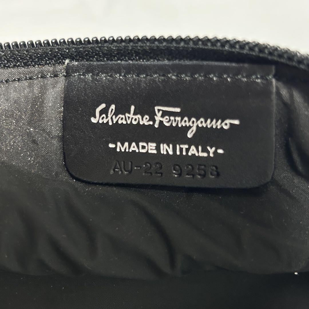 Salvatore Ferragamo Mini Shoulder Bag Purse 2way Vara Ribbon Black Authentic