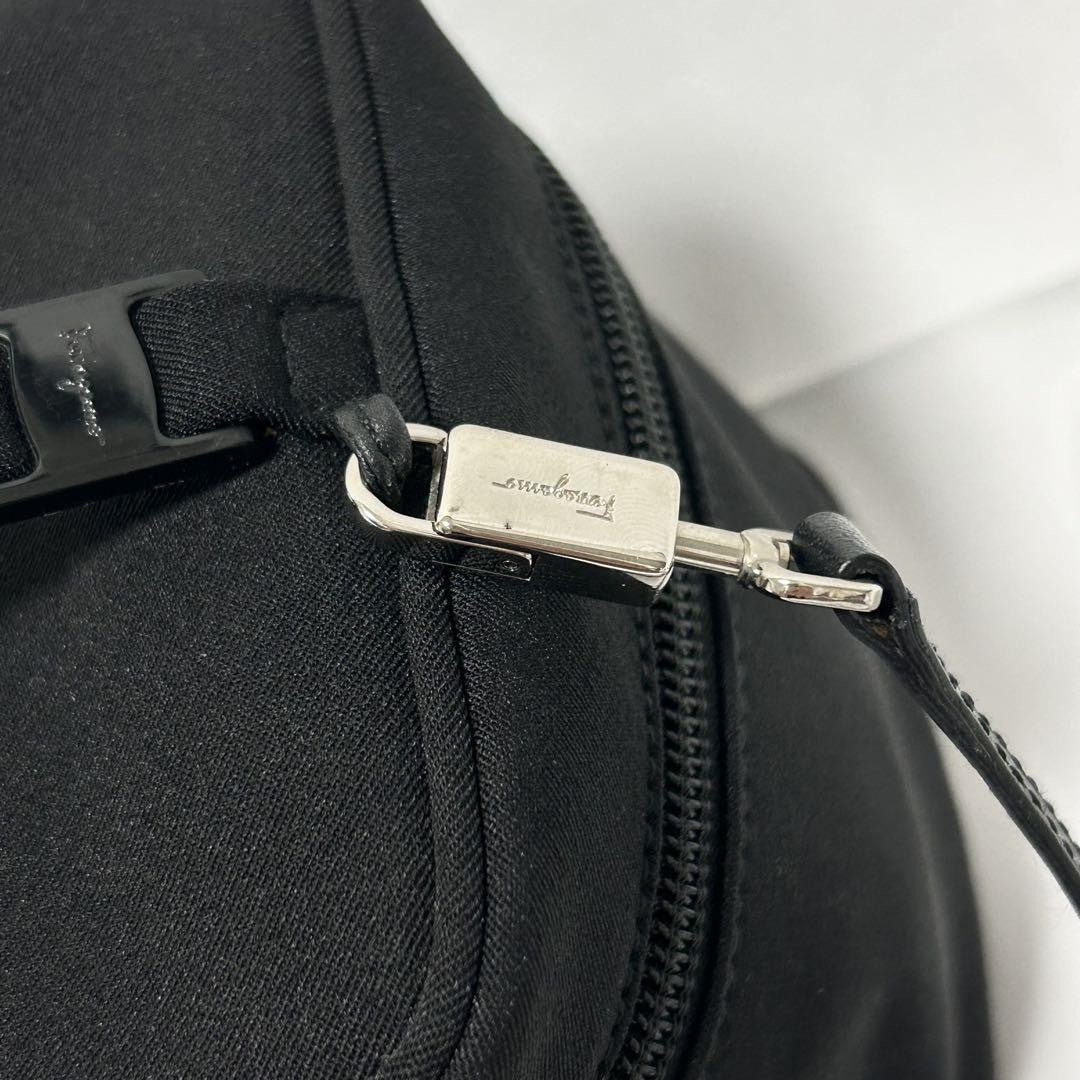 Salvatore Ferragamo Mini Shoulder Bag Purse 2way Vara Ribbon Black Authentic