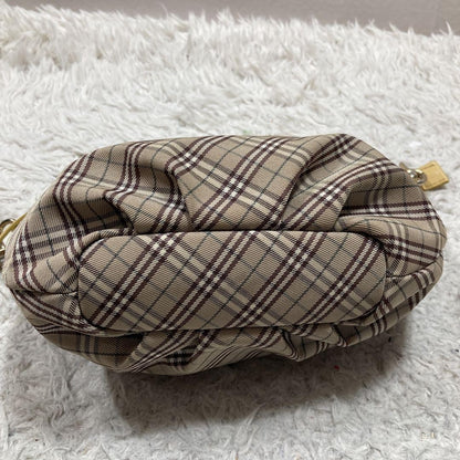 BURBERRY BLUE LABEL Shoulder Bag Purse Nova Check Leather Canvas Beige Yellow