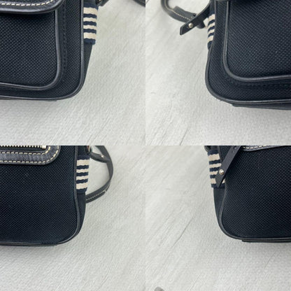 BURBERRY BLUE LABEL Shoulder Bag Purse Canvas Black Authentic