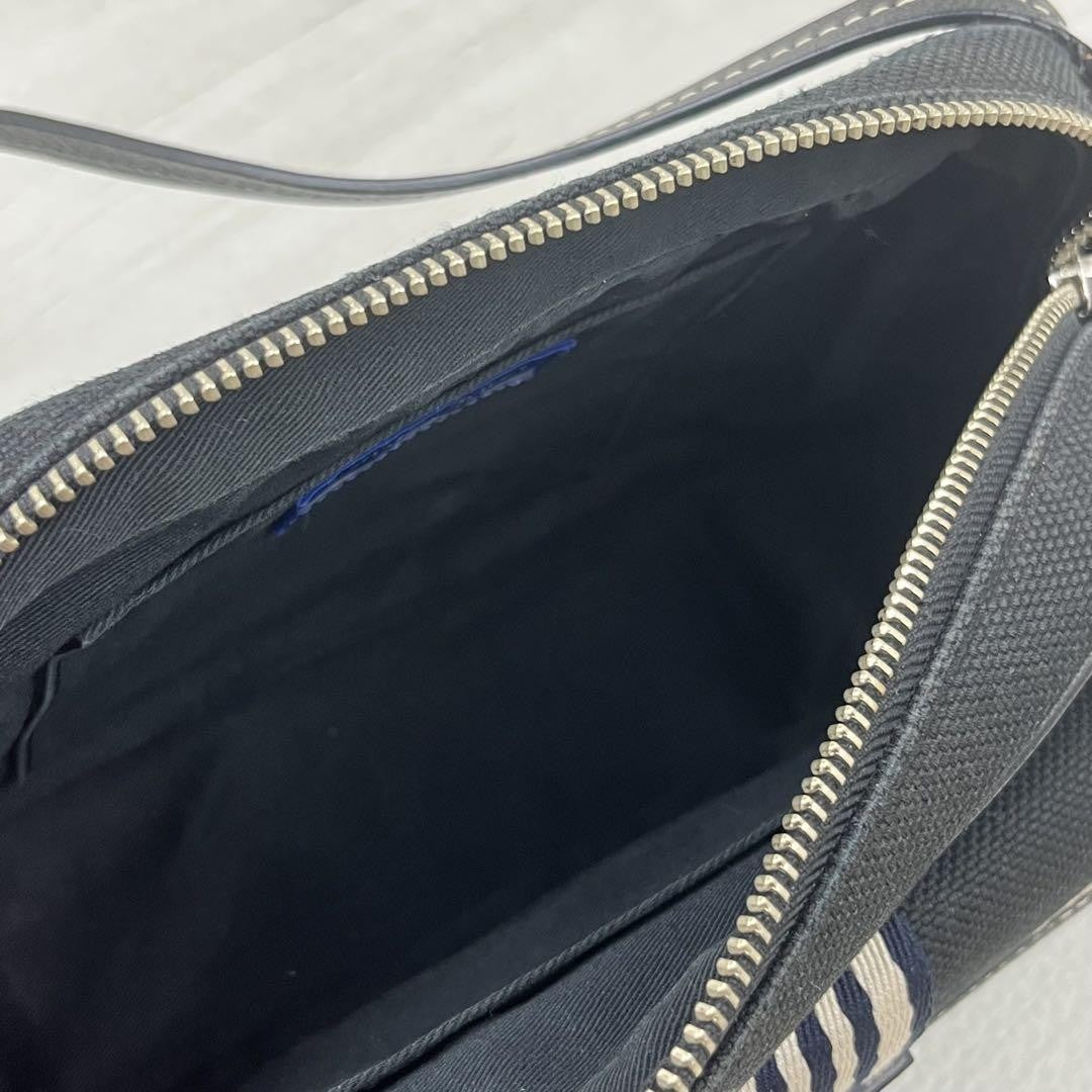 BURBERRY BLUE LABEL Shoulder Bag Purse Canvas Black Authentic