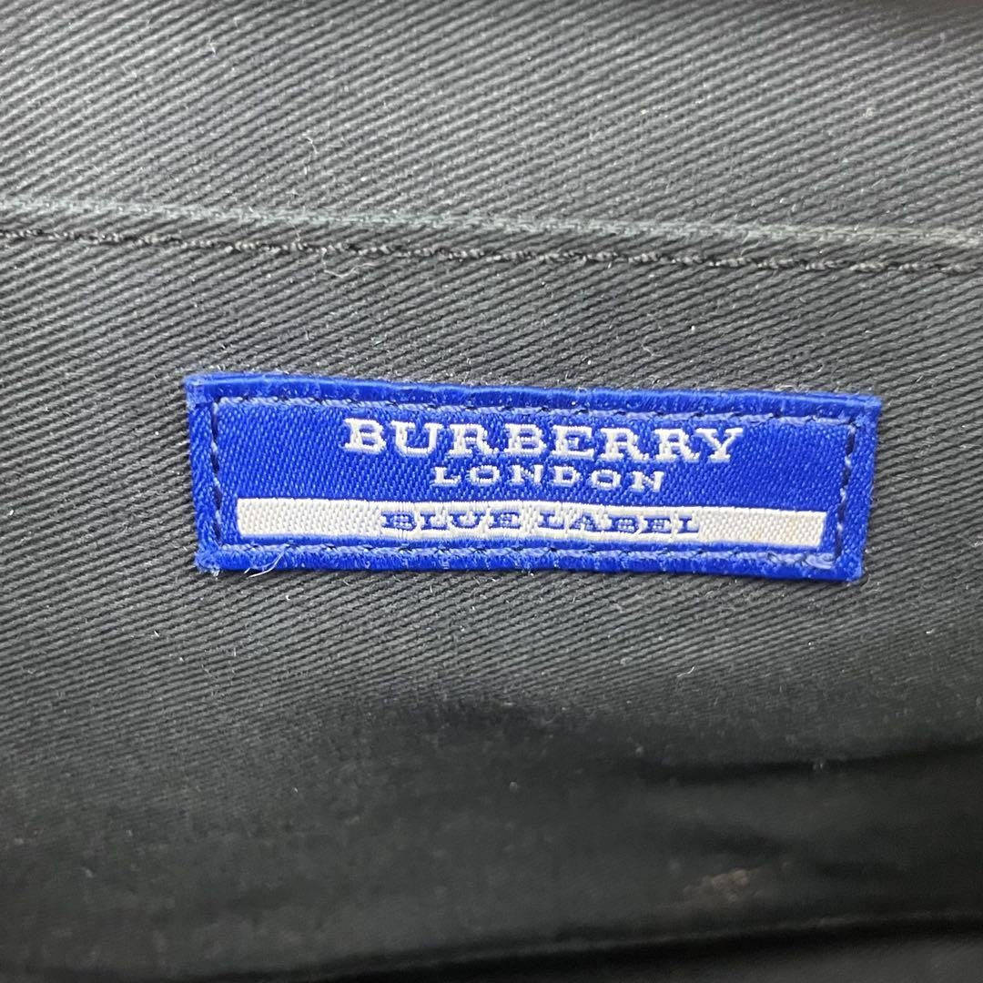 BURBERRY BLUE LABEL Shoulder Bag Purse Canvas Black Authentic