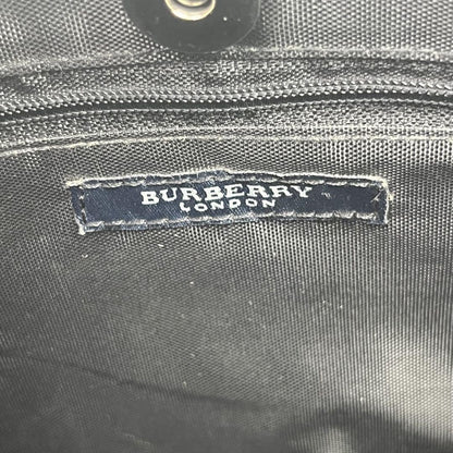 BURBERRY LONDON Hand Bag Tote Purse Nova Check Nylon Leather Brown Black Auth