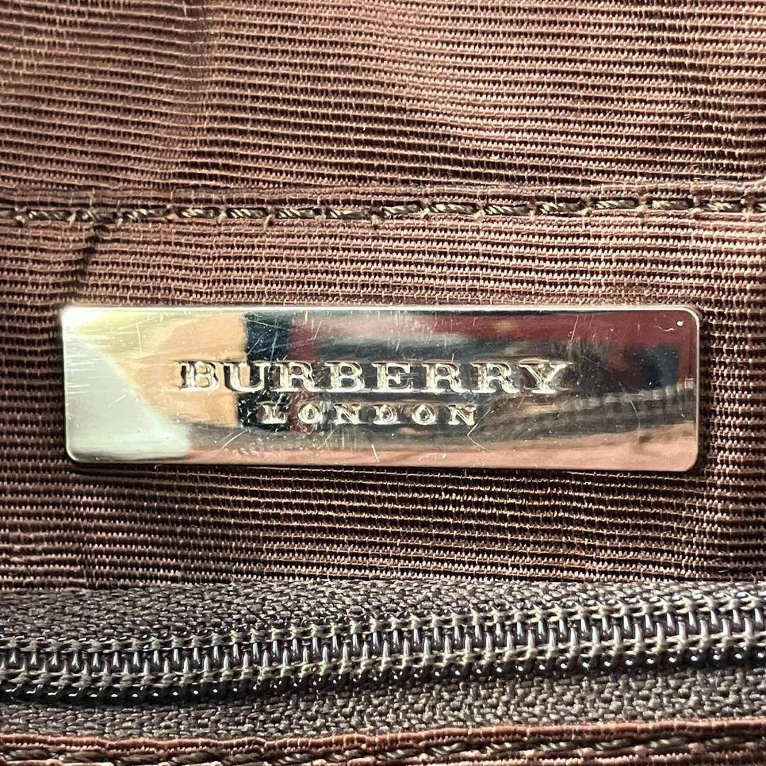 BURBERRY Hand Bag Tote Purse Leather Suede Brown Authentic