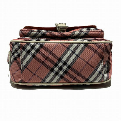 BURBERRY BLUE LABEL Shoulder Bag Purse Nova Check Nylon Leather Pink Authentic