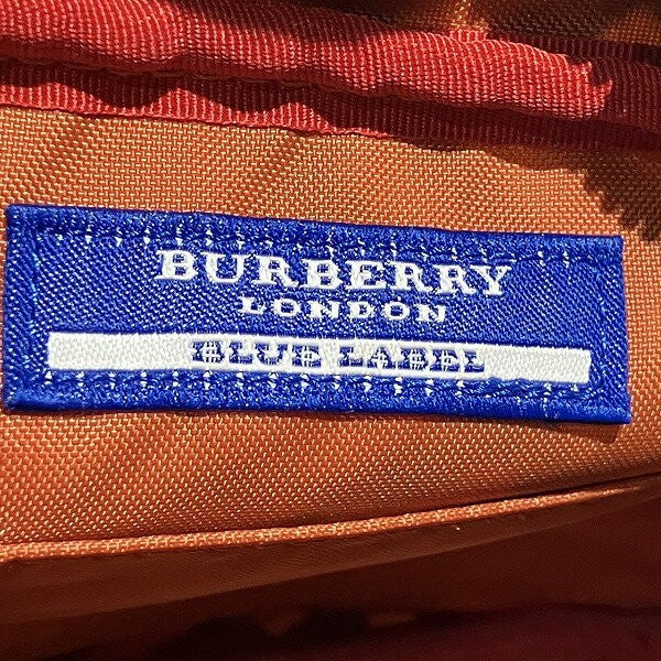 BURBERRY BLUE LABEL Shoulder Bag Purse Nova Check Nylon Leather Pink Authentic