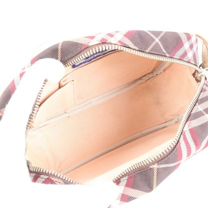 BURBERRY Shoulder Bag Purse Nova Check Leather Canvas Brown Authentic