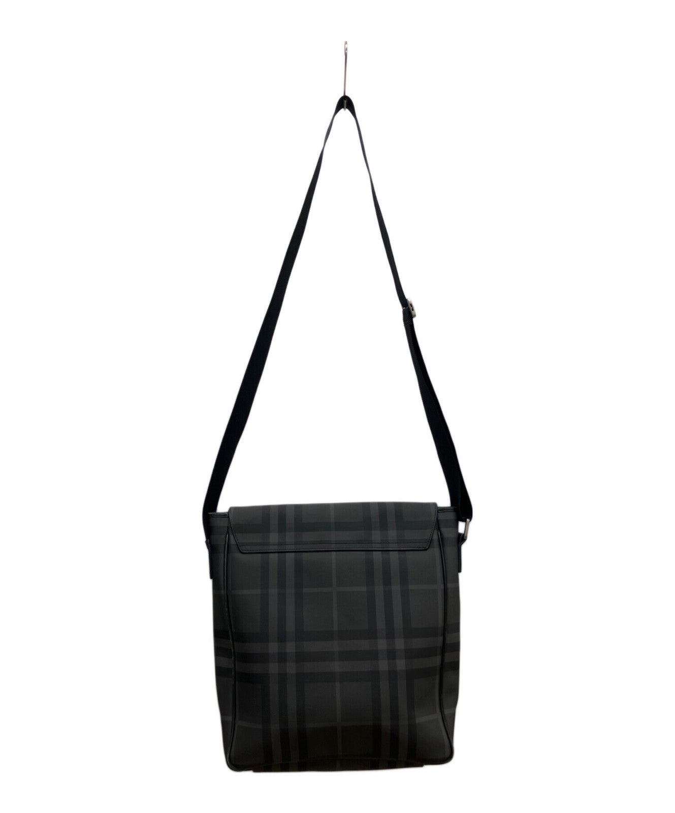 BURBERRY Shoulder Bag Purse Nova Check Gray Black Authentic