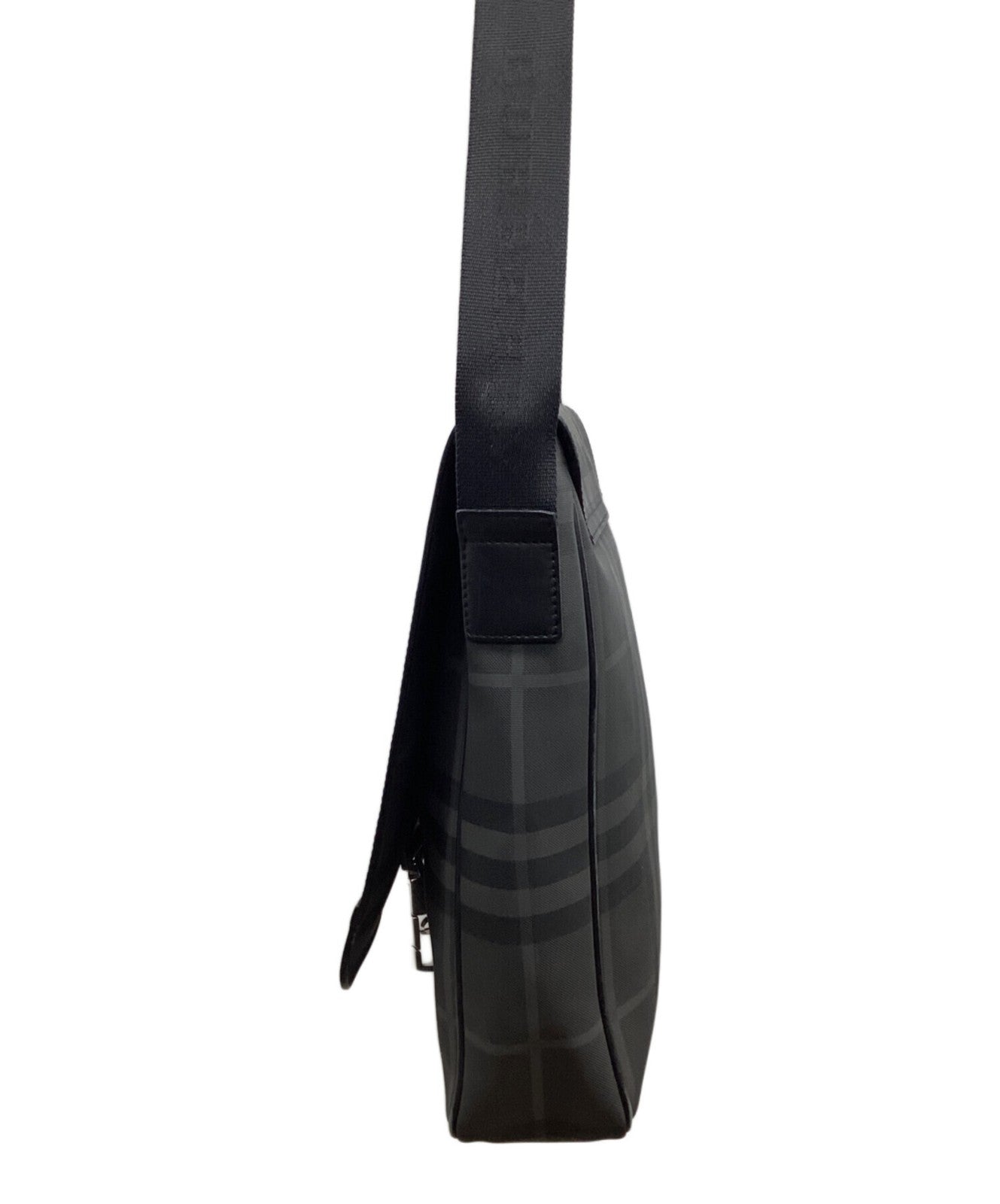 BURBERRY Shoulder Bag Purse Nova Check Gray Black Authentic