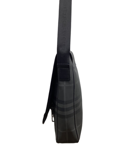 BURBERRY Shoulder Bag Purse Nova Check Gray Black Authentic