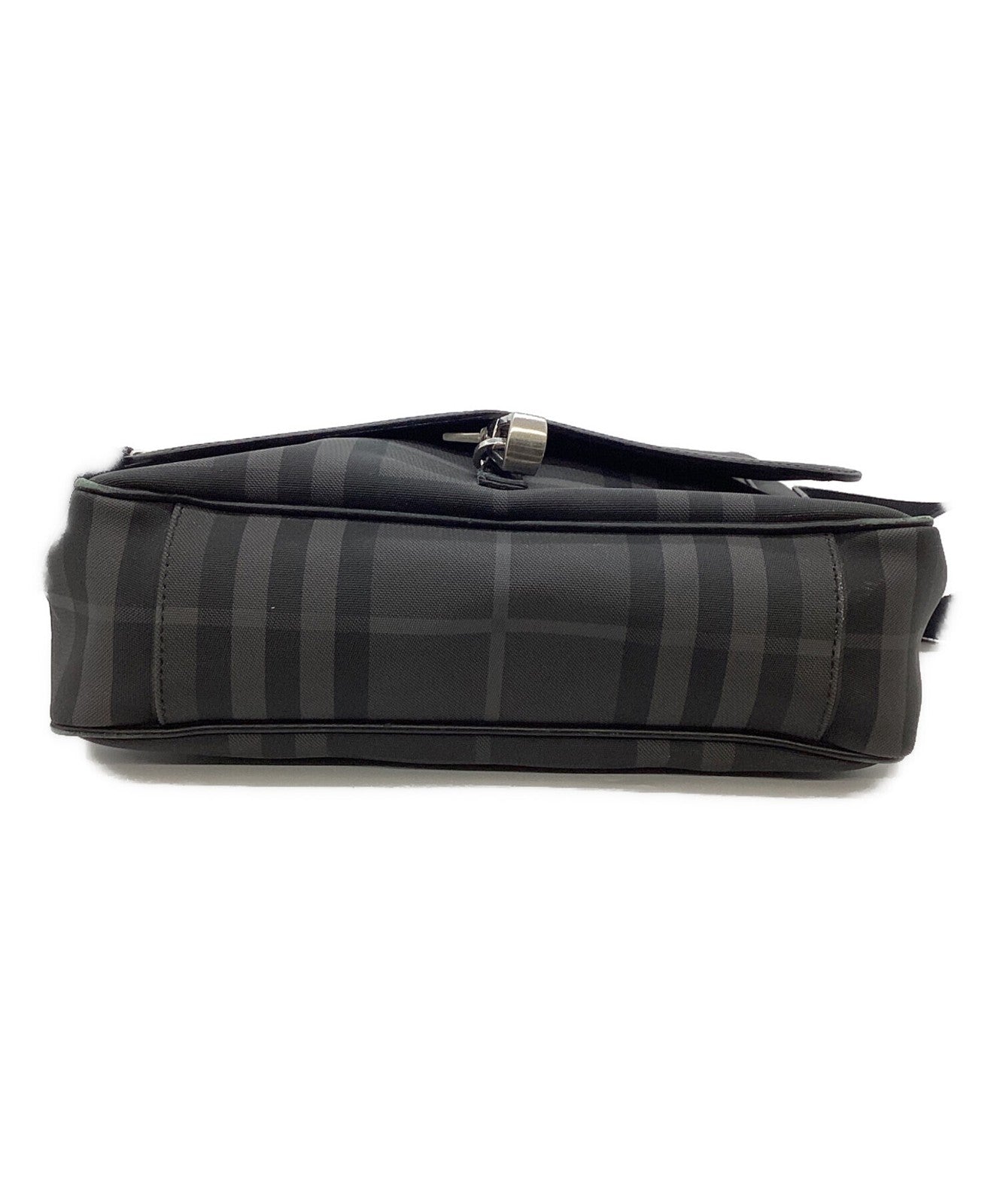 BURBERRY Shoulder Bag Purse Nova Check Gray Black Authentic
