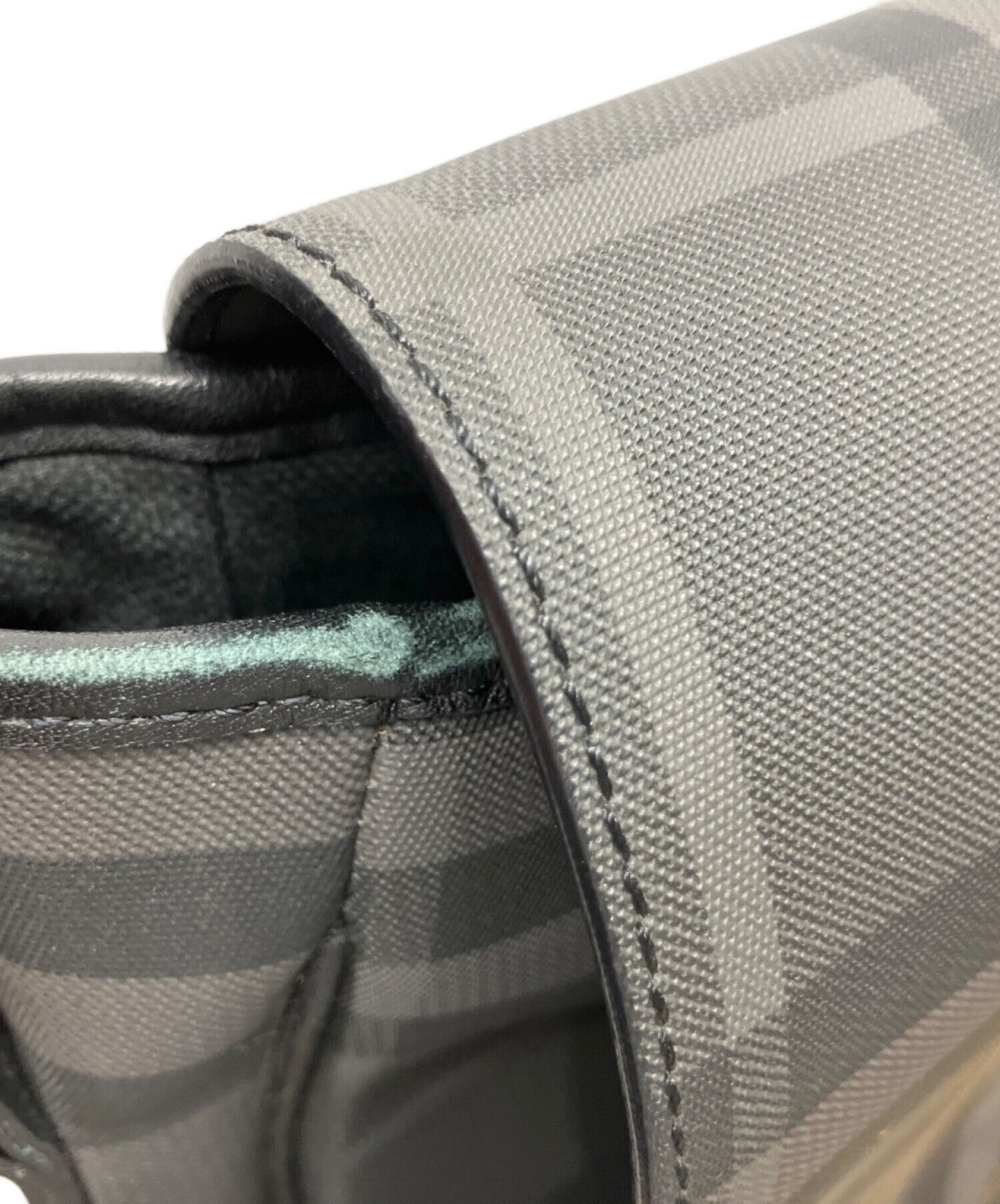 BURBERRY Shoulder Bag Purse Nova Check Gray Black Authentic