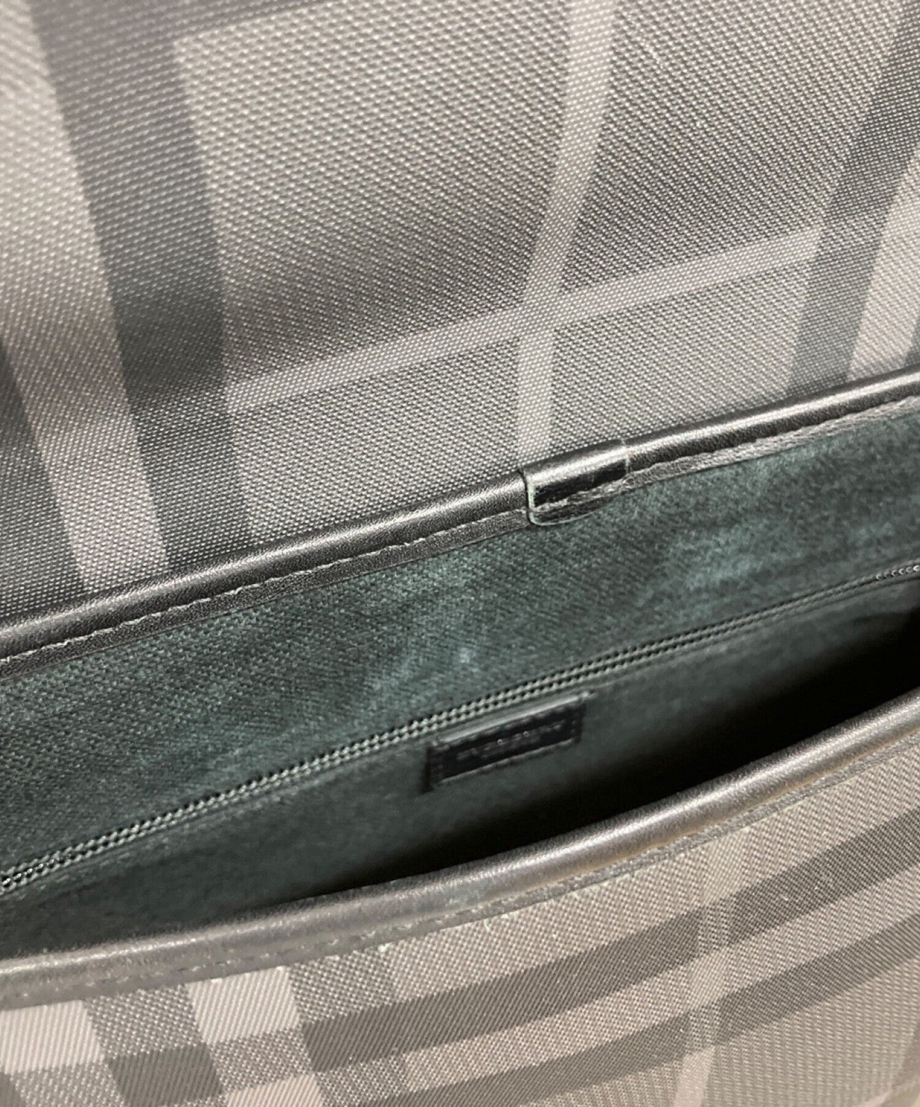 BURBERRY Shoulder Bag Purse Nova Check Gray Black Authentic