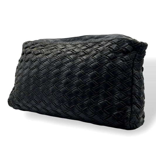 MIU MIU Clutch Bag Second Bag Leather Black Authentic
