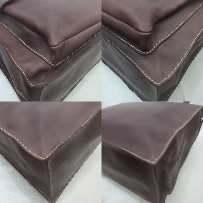 MIU MIU Hand Bag Tote Purse Leather Dark Brown Authentic