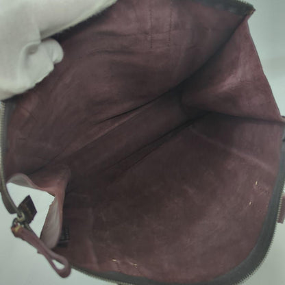 MIU MIU Hand Bag Tote Purse Leather Dark Brown Authentic