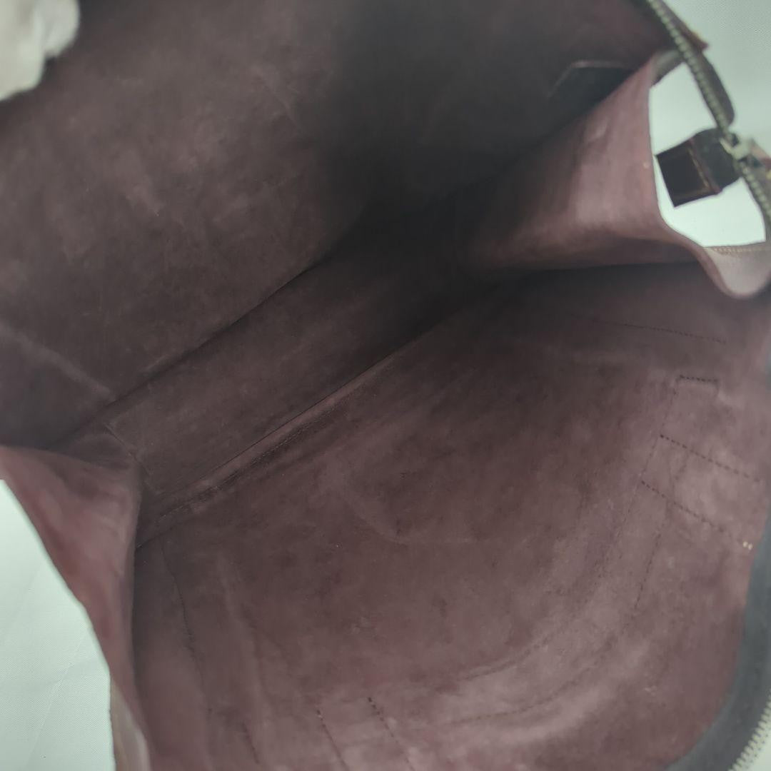MIU MIU Hand Bag Tote Purse Leather Dark Brown Authentic