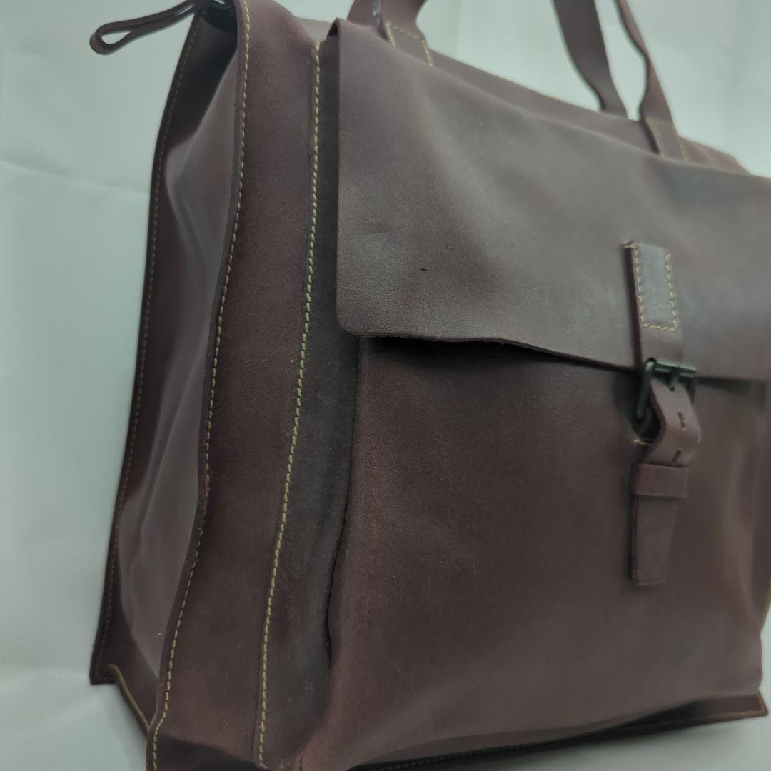MIU MIU Hand Bag Tote Purse Leather Dark Brown Authentic