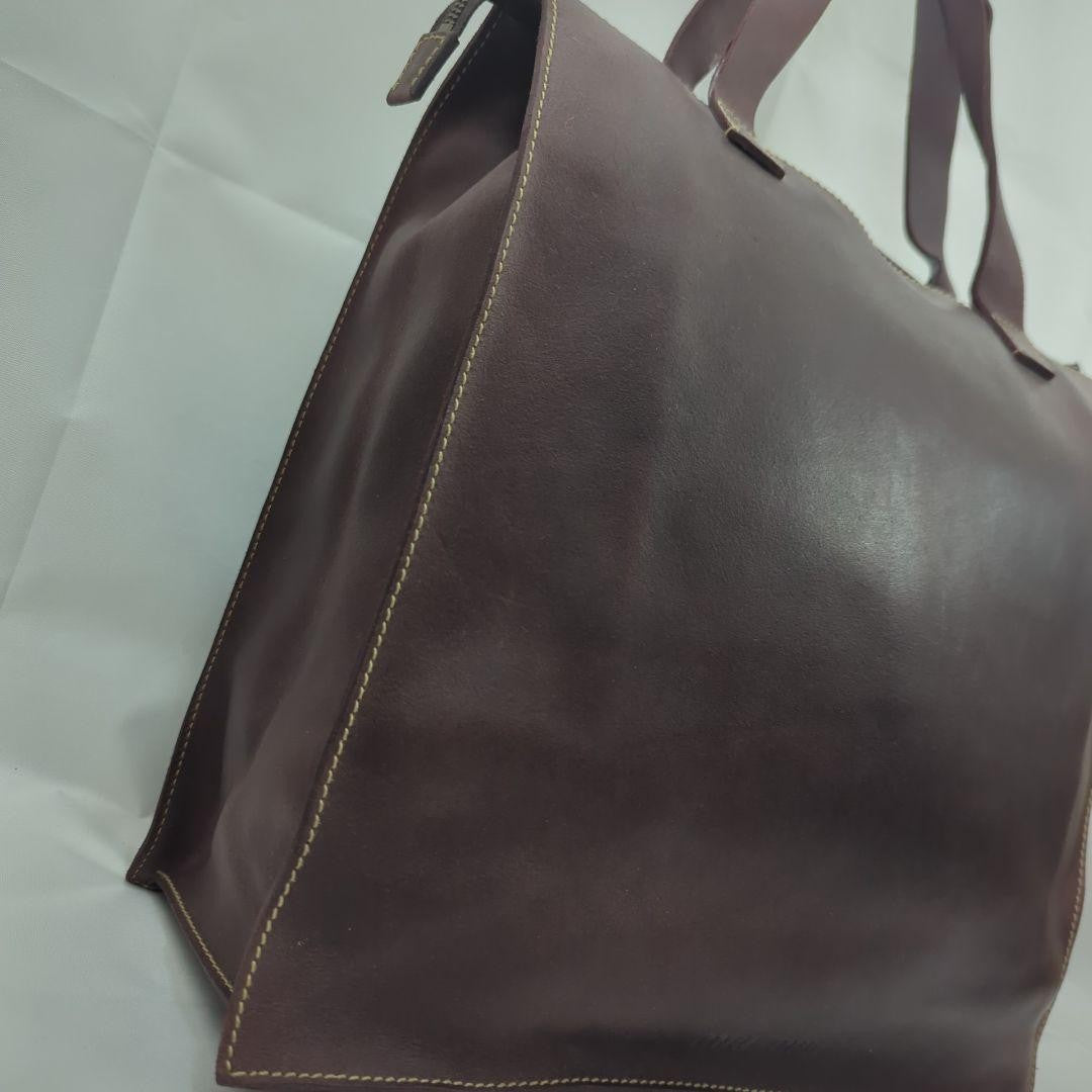 MIU MIU Hand Bag Tote Purse Leather Dark Brown Authentic