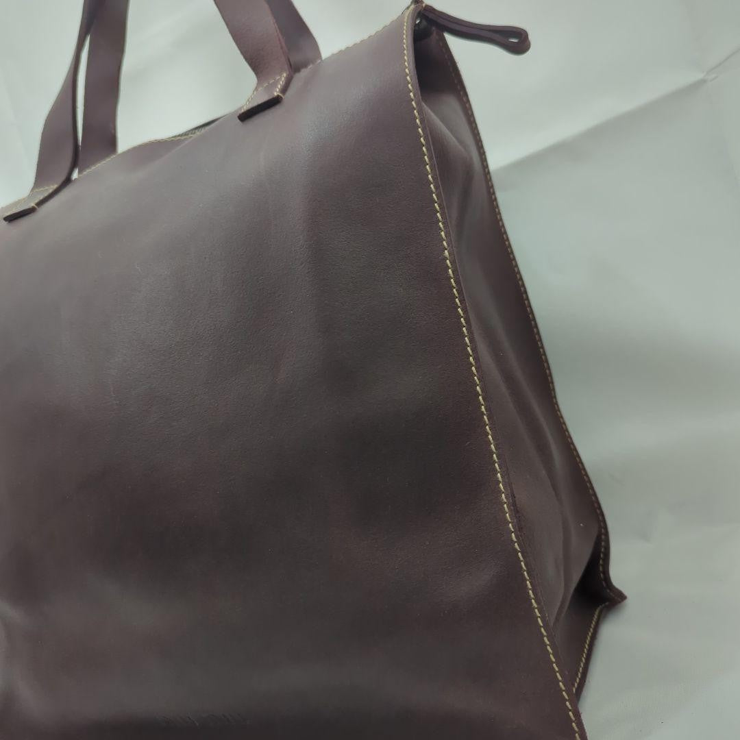 MIU MIU Hand Bag Tote Purse Leather Dark Brown Authentic