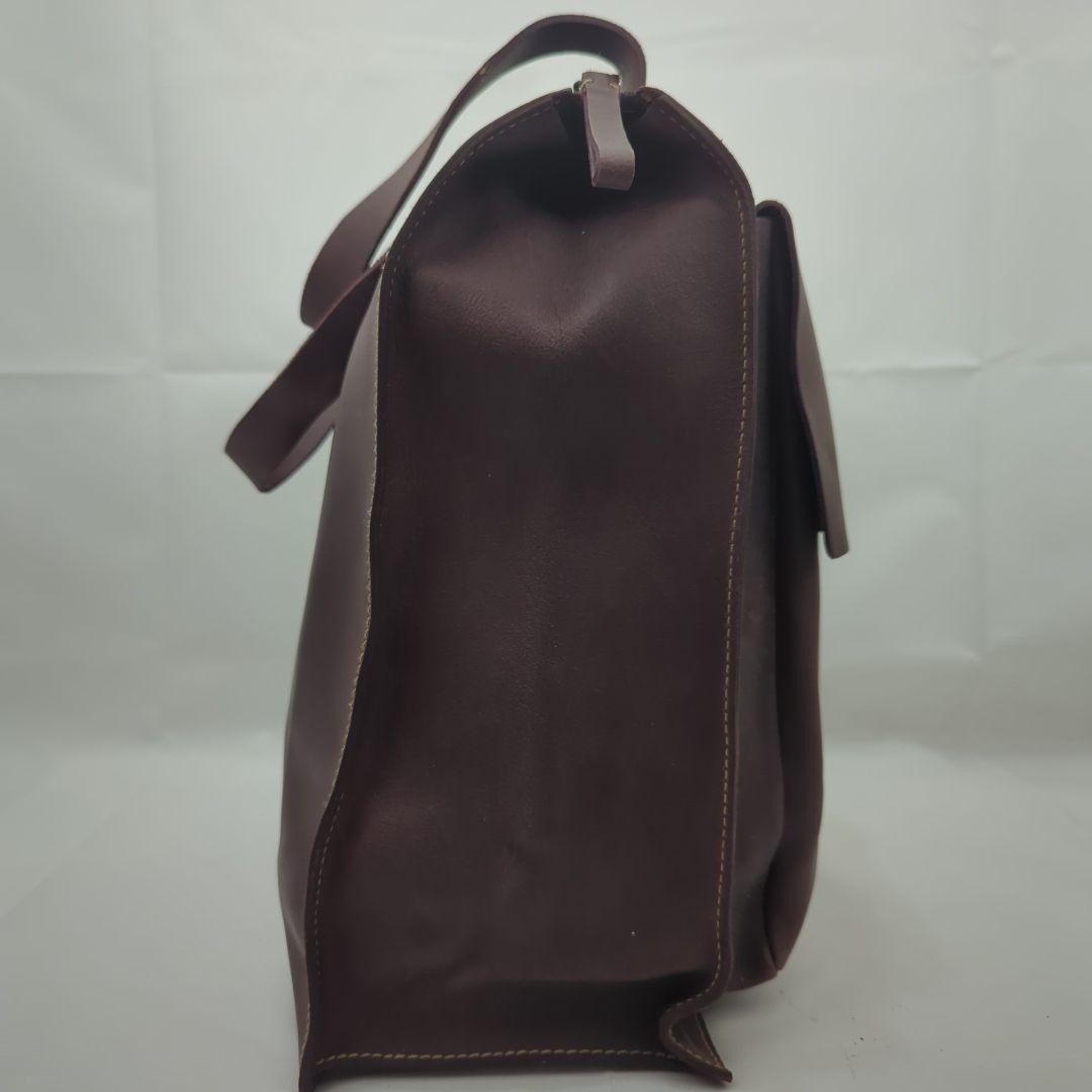 MIU MIU Hand Bag Tote Purse Leather Dark Brown Authentic