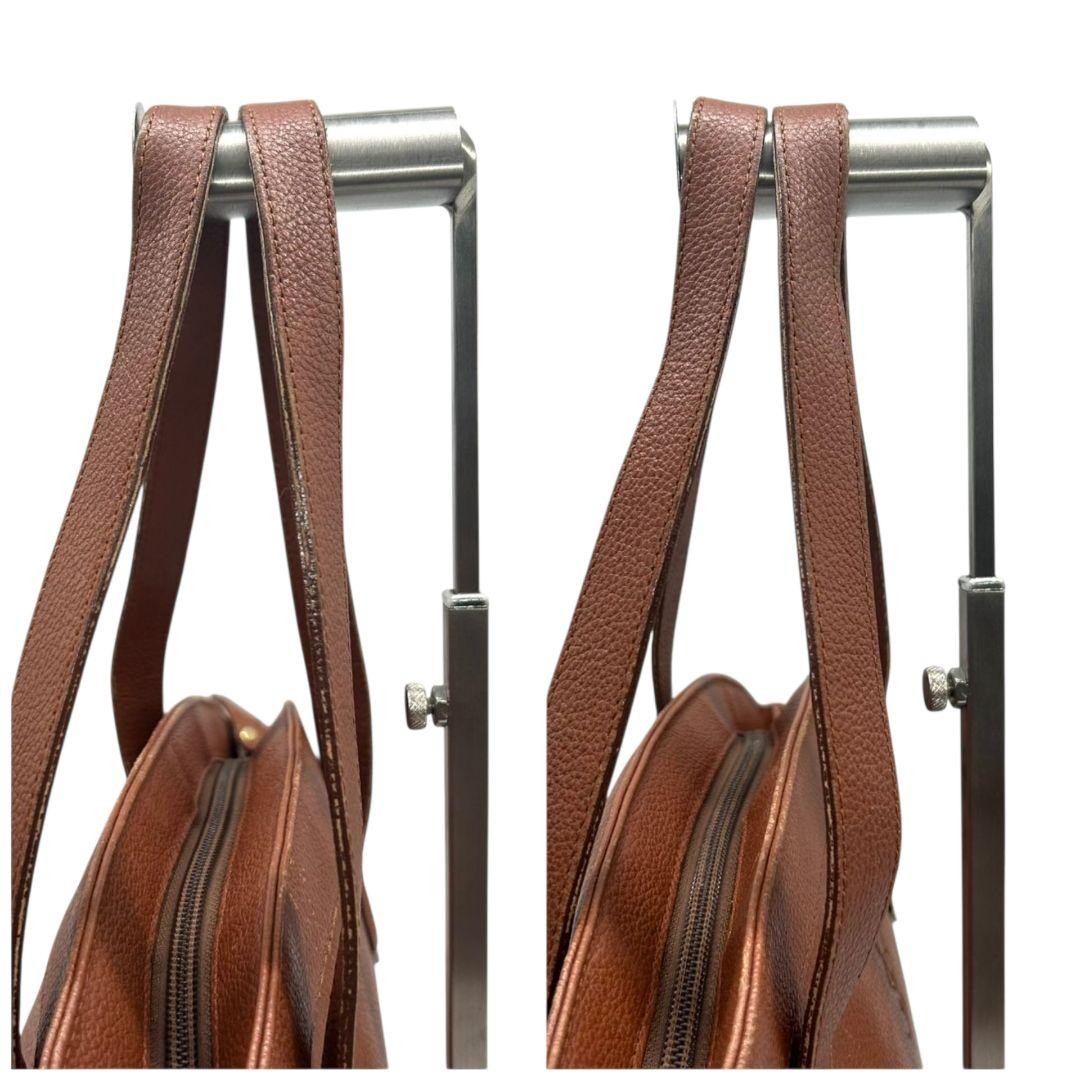 Saint Laurent Hand Bag Tote Purse YSL Cassandra Leather Brown Authentic