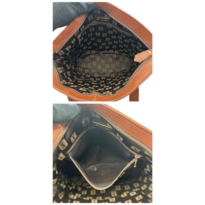 Saint Laurent Hand Bag Tote Purse YSL Cassandra Leather Brown Authentic
