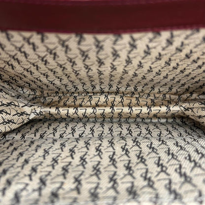 Saint Laurent Shoulder Bag Purse YSL Cassandra Leather Bordeaux Authentic