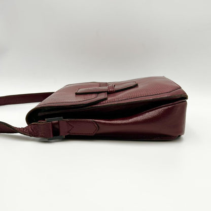 Saint Laurent Shoulder Bag Purse YSL Cassandra Leather Bordeaux Authentic