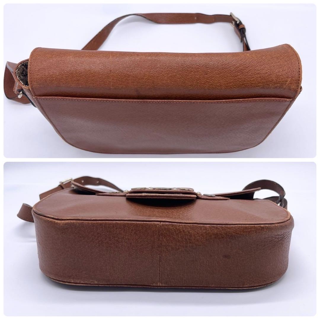 Saint Laurent Shoulder Bag Purse Brown Authentic