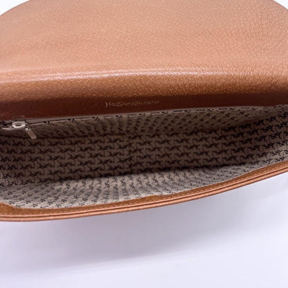 Saint Laurent Shoulder Bag Purse Brown Authentic