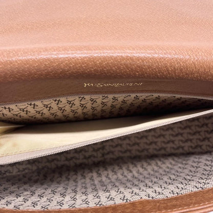 Saint Laurent Shoulder Bag Purse Brown Authentic