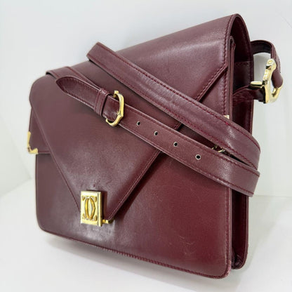 Cartier Shoulder Bag Purse Must Leather Authentic
