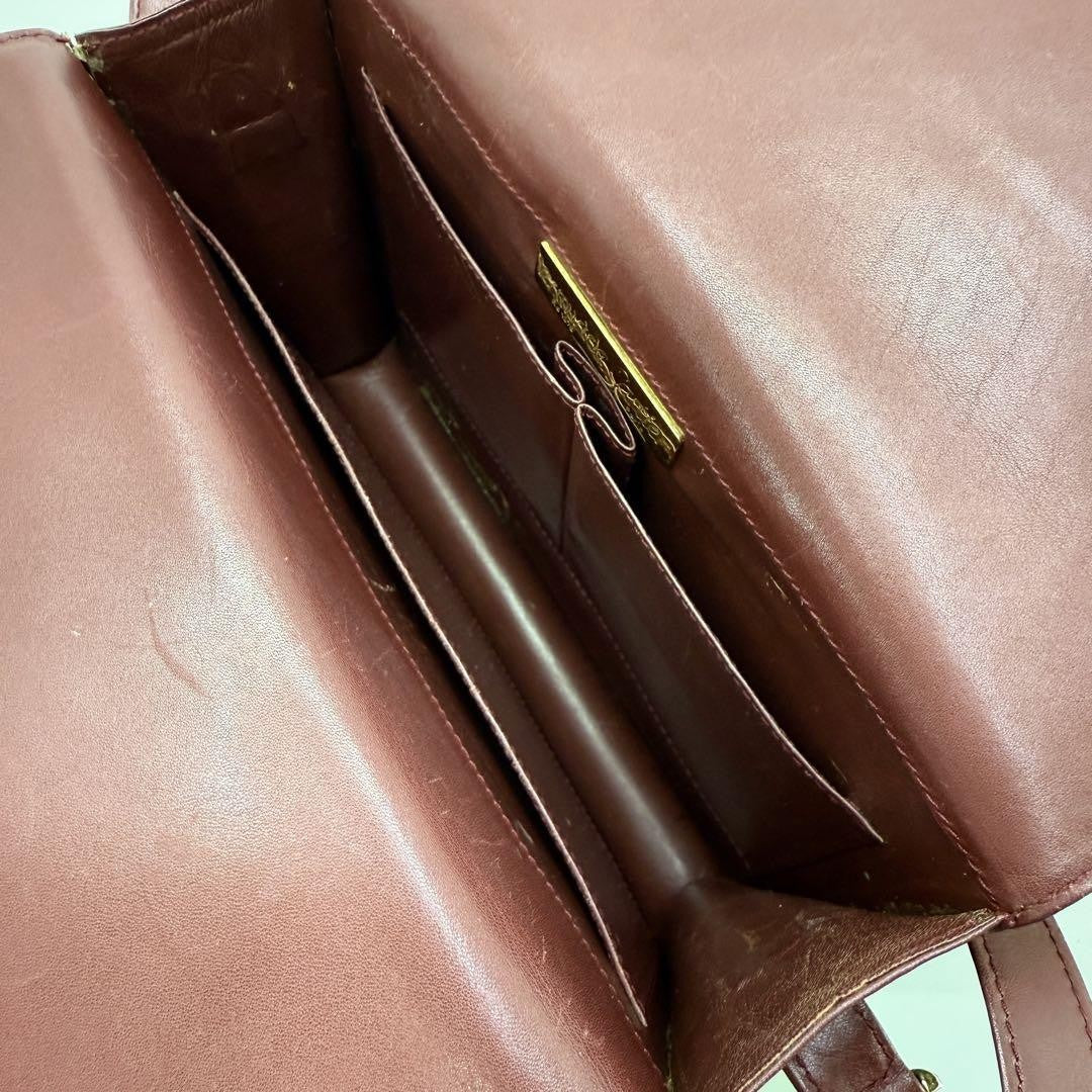 Cartier Shoulder Bag Purse Must Leather Authentic