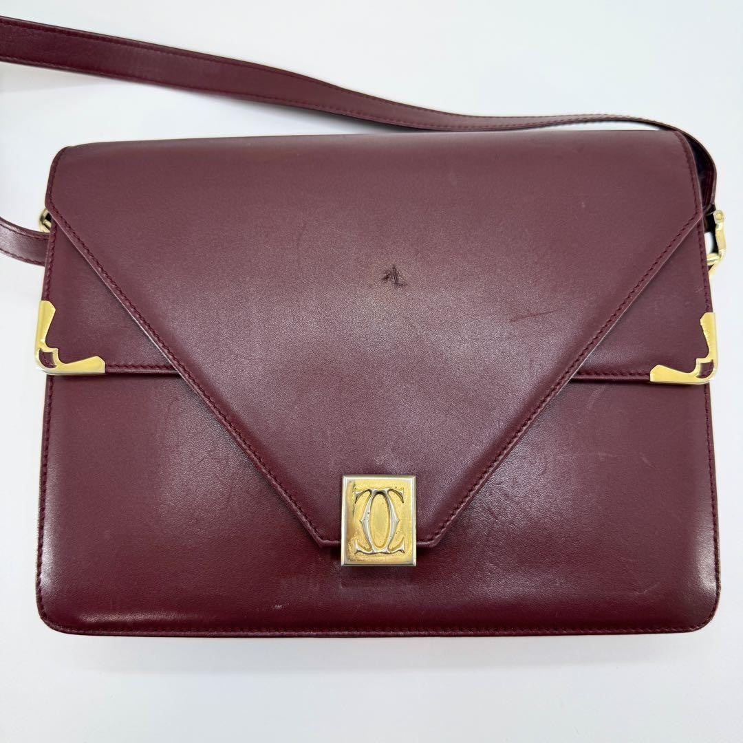 Cartier Shoulder Bag Purse Must Leather Authentic