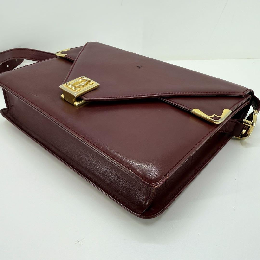 Cartier Shoulder Bag Purse Must Leather Authentic