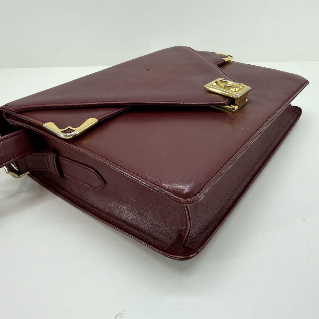 Cartier Shoulder Bag Purse Must Leather Authentic