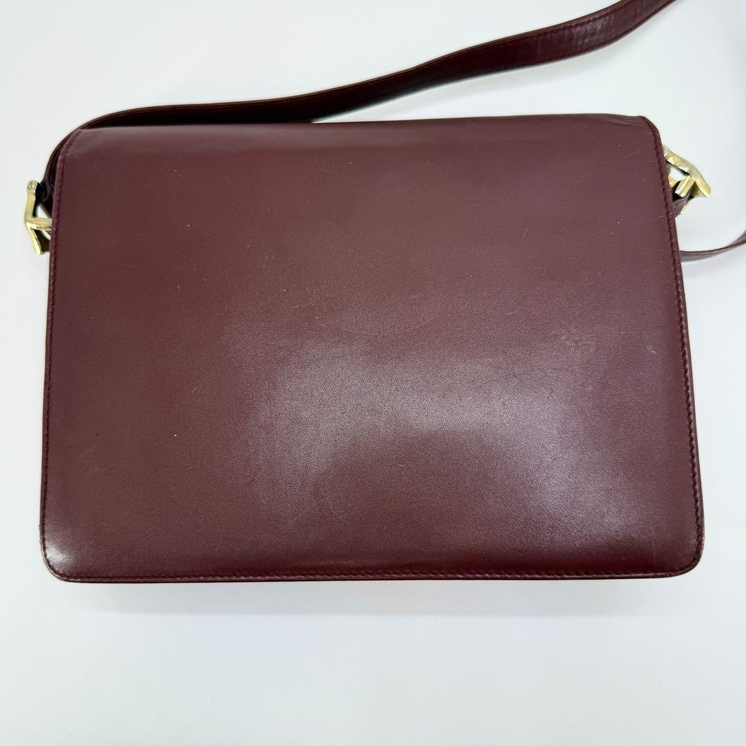 Cartier Shoulder Bag Purse Must Leather Authentic