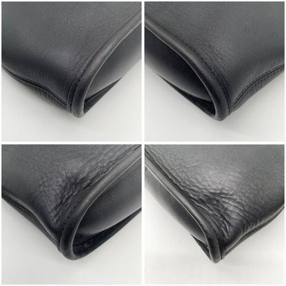COACH Shoulder Bag Purse Old 9802 Leather Black Authentic