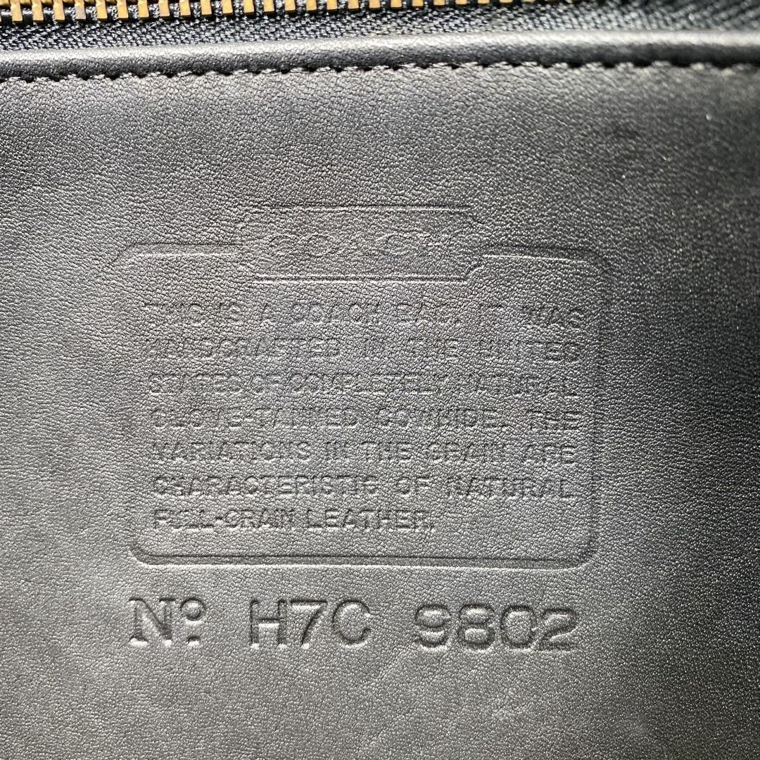 COACH Shoulder Bag Purse Old 9802 Leather Black Authentic