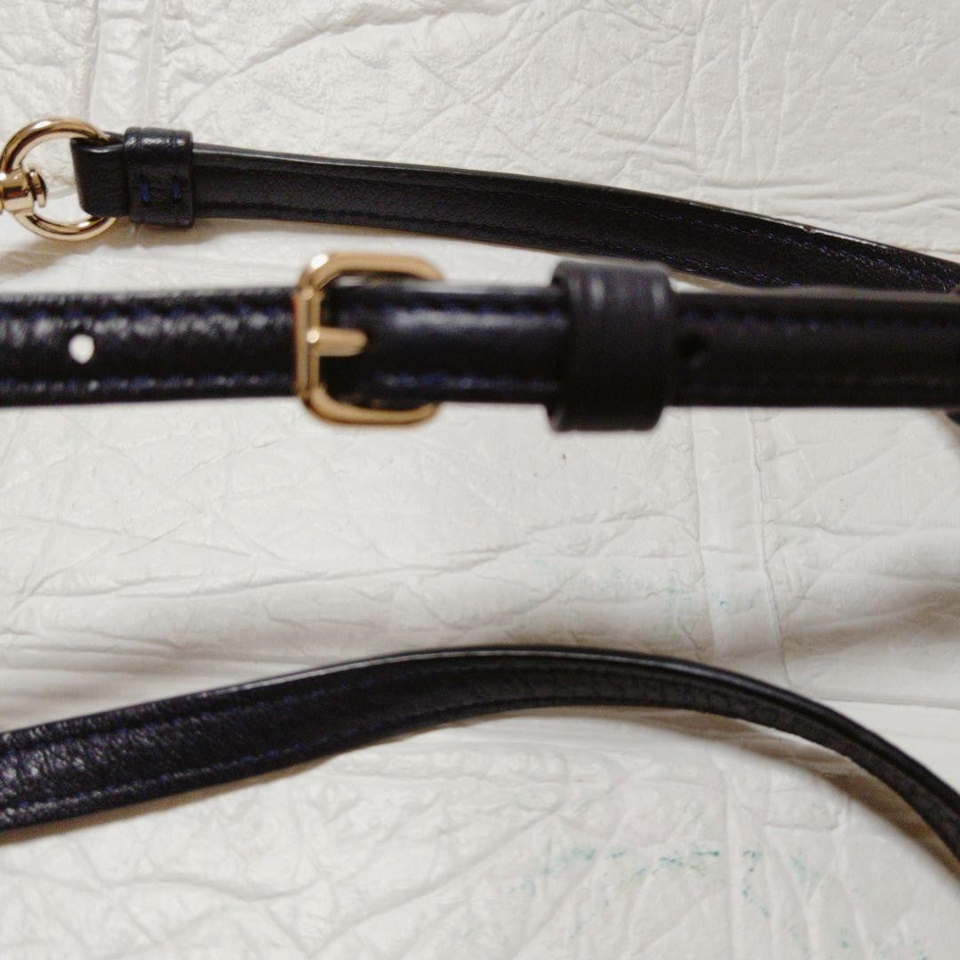 COACH Shoulder Bag Purse 2way Leather Navy Authentic