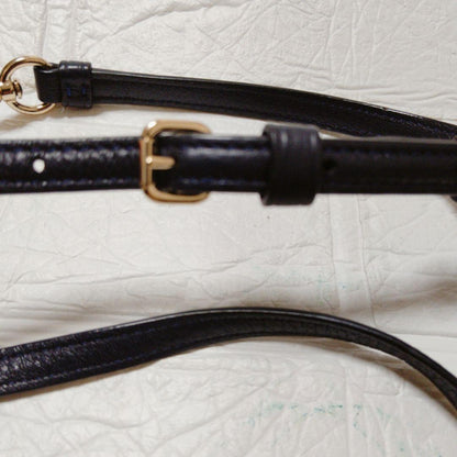 COACH Shoulder Bag Purse 2way Leather Navy Authentic
