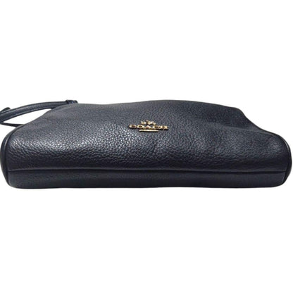 COACH Shoulder Bag Purse 2way Leather Navy Authentic