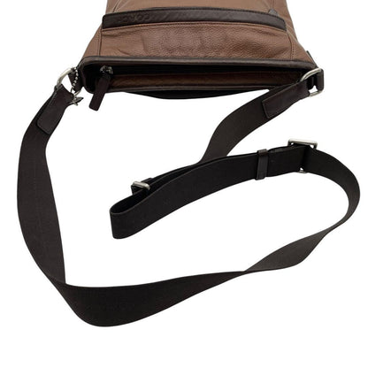 COACH Shoulder Bag Purse Leather Brown Dark Brown Authentic