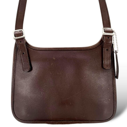 COACH Shoulder Bag Purse Old 9142 Leather Brown Authentic