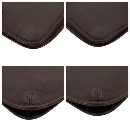 COACH Shoulder Bag Purse Old 9142 Leather Brown Authentic