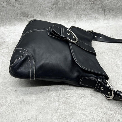 COACH Shoulder Bag Purse Soho Leather Black Authentic