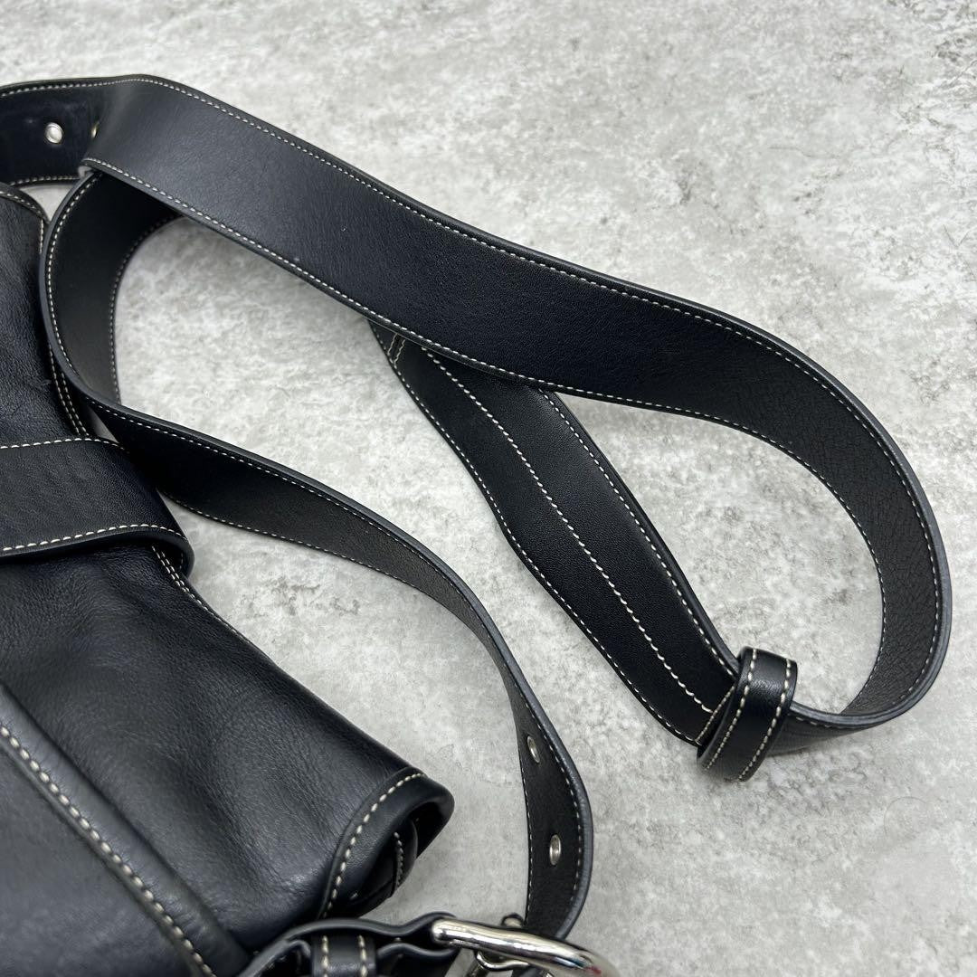 COACH Shoulder Bag Purse Soho Leather Black Authentic